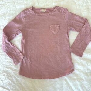 Crewcuts by J. Crew Girls Long Sleeve Heart Pocket Tee